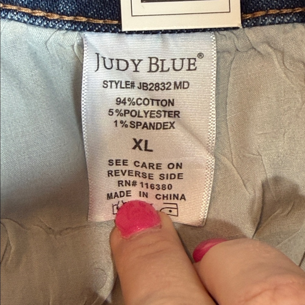 Judy Blue High Waist Midi Denim Skirt (XL) NWT - Picture 10 of 10